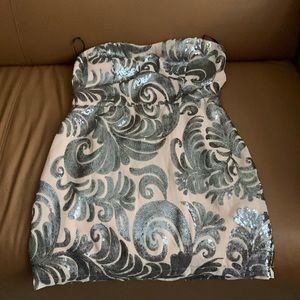 Forever 21 Strapless Sequined Dress